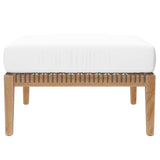 Clearwater Outdoor Patio Teak Wood Ottoman by Modway