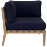 Clearwater Outdoor Patio Teak Wood Corner Chair by Modway