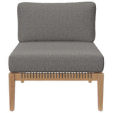 Clearwater Outdoor Patio Teak Wood Armless Chair by Modway