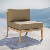 Clearwater Outdoor Patio Teak Wood Armless Chair by Modway