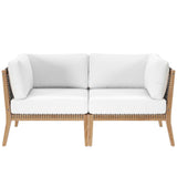 Clearwater Outdoor Patio Teak Wood Loveseat by Modway
