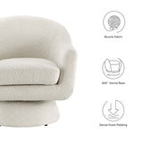 Astral Boucle Fabric Swivel Chair by Modway
