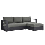 Tahoe 2-Piece Outdoor Aluminum Chaise Sectional Sofa