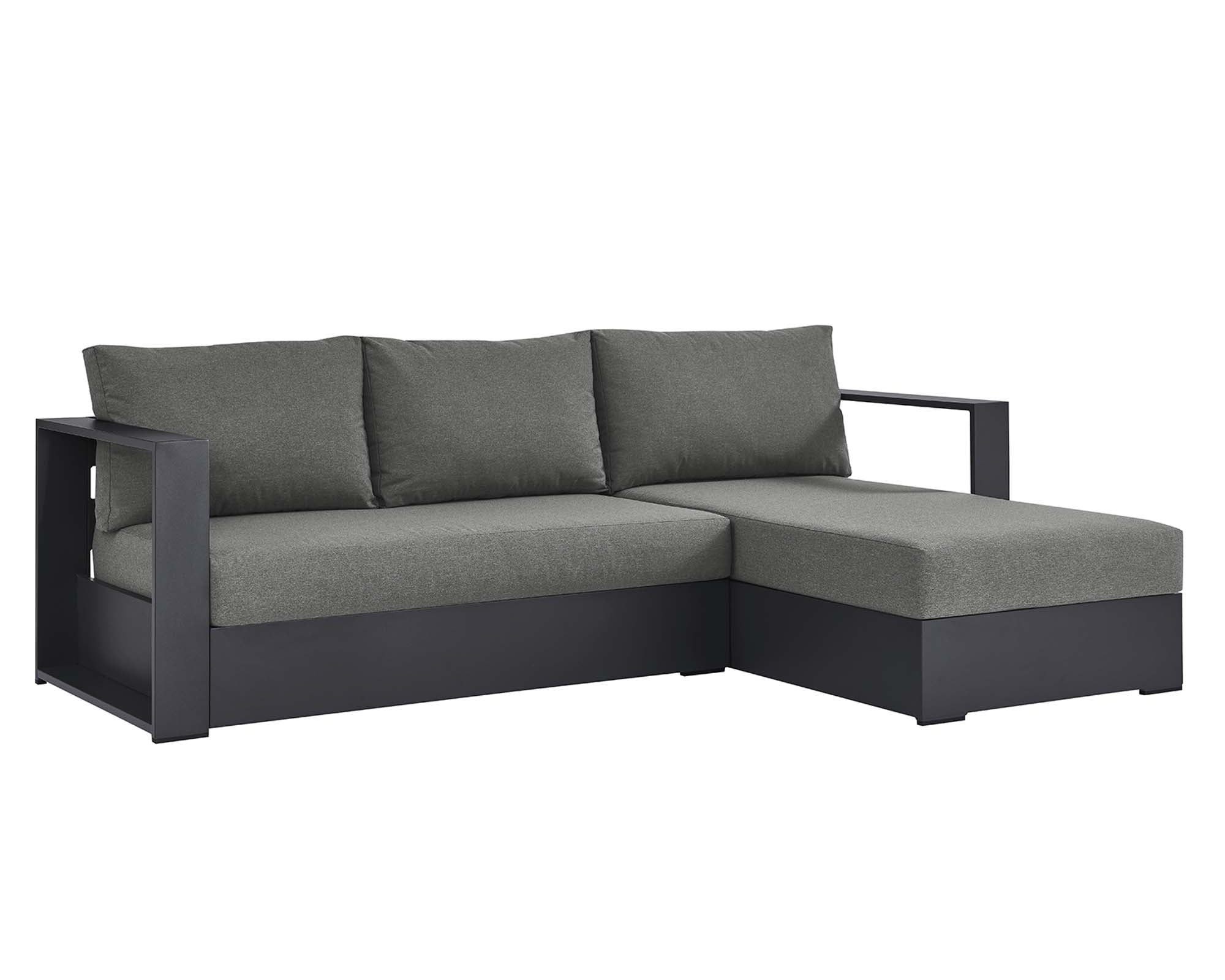 Tahoe 2-Piece Outdoor Aluminum Chaise Sectional Sofa