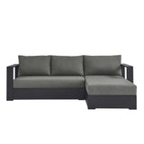 Tahoe 2-Piece Outdoor Aluminum Chaise Sectional Sofa