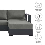 Tahoe 2-Piece Outdoor Aluminum Chaise Sectional Sofa