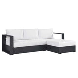 Tahoe 2-Piece Outdoor Aluminum Chaise Sectional Sofa