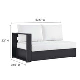 Tahoe 2-Piece Outdoor Aluminum Chaise Sectional Sofa