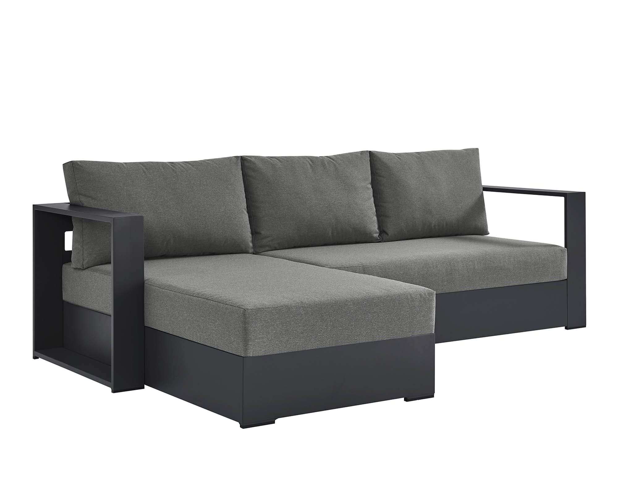Tahoe 2-Piece Outdoor Patio Powder-Coated Aluminum Sectional Sofa Set