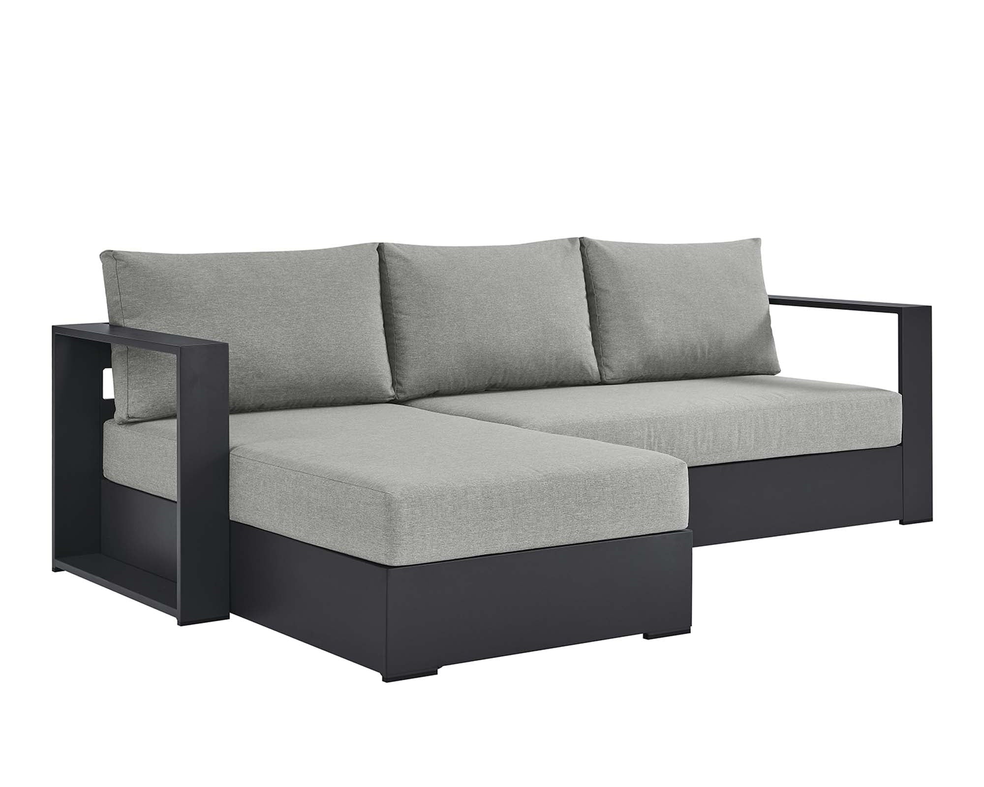 Tahoe 2-Piece Outdoor Patio Powder-Coated Aluminum Sectional Sofa Set