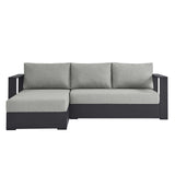 Tahoe 2-Piece Outdoor Patio Powder-Coated Aluminum Sectional Sofa Set