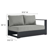 Tahoe 2-Piece Outdoor Patio Powder-Coated Aluminum Sectional Sofa Set