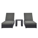 Tahoe 3-Piece Outdoor Patio Chaise Lounge Set