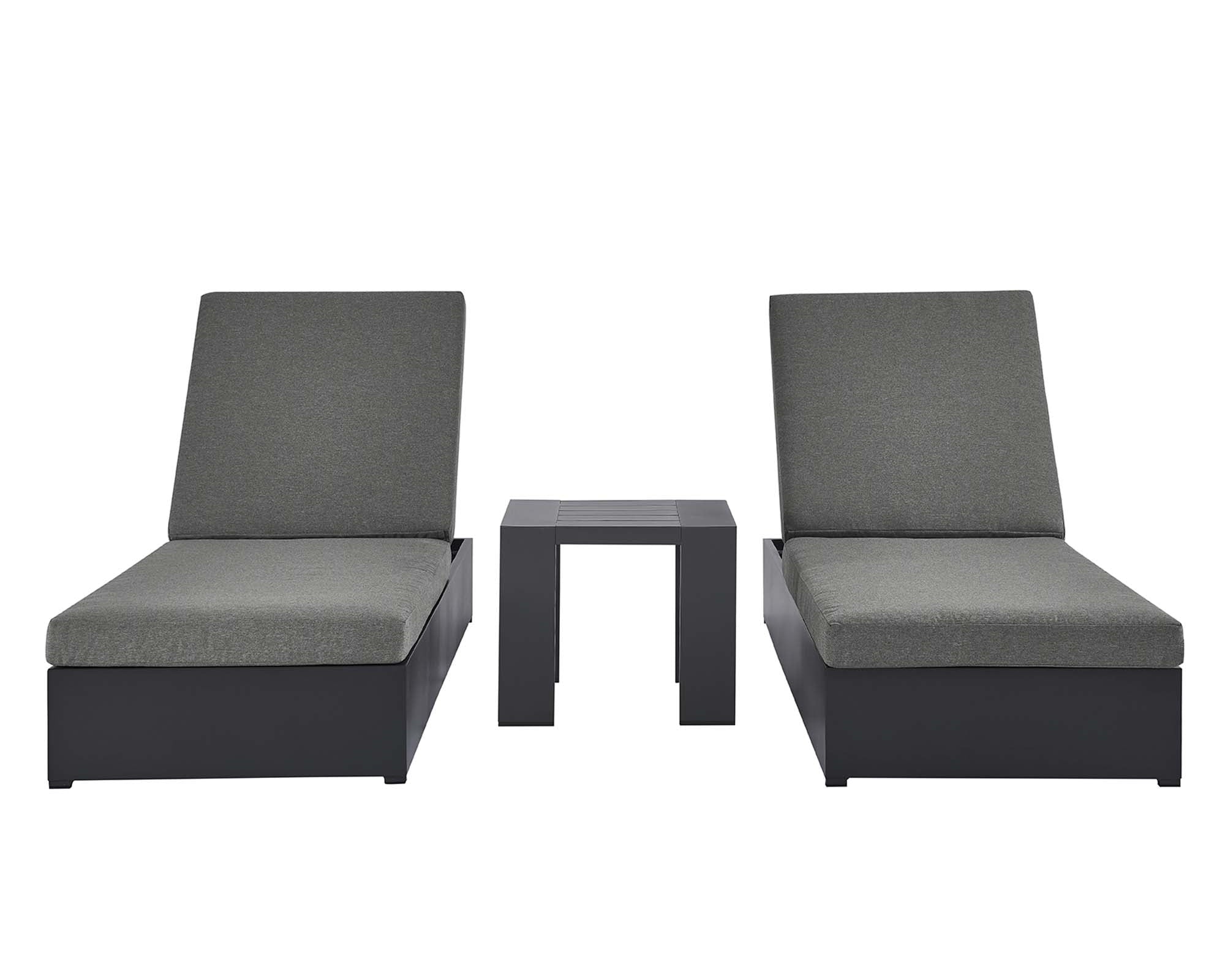 Tahoe 3-Piece Outdoor Patio Chaise Lounge Set