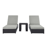Tahoe 3-Piece Outdoor Patio Chaise Lounge Set