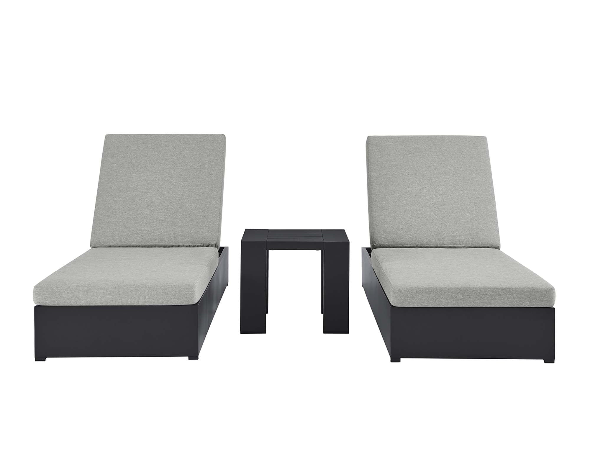 Tahoe 3-Piece Outdoor Patio Chaise Lounge Set