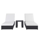 Tahoe 3-Piece Outdoor Patio Chaise Lounge Set