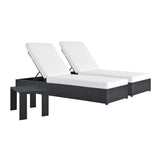 Tahoe 3-Piece Outdoor Patio Chaise Lounge Set
