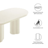 Caspian 72" Oval Concrete Dining Table by Modway