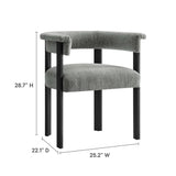 Imogen Fabric Upholstered Barrel Dining Chairs Set of 2