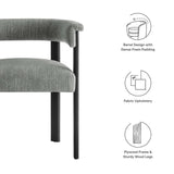 Imogen Fabric Upholstered Barrel Dining Chairs Set of 2