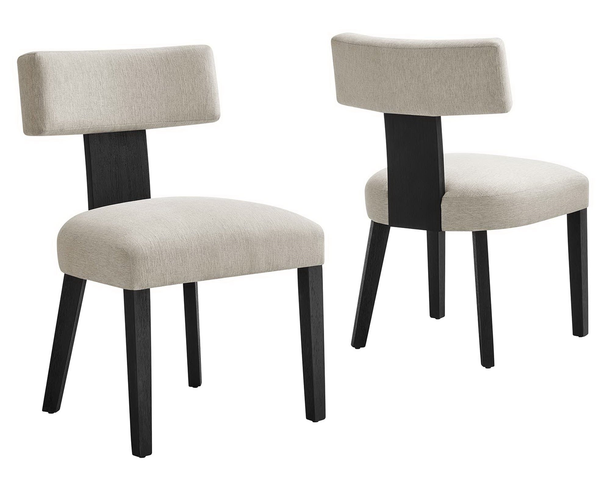 Nalani Fabric Upholstered Dining Chairs Set of 2 by Modway
