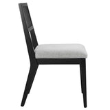 Nimba Faux Rattan Fabric Dining Chairs Set of 2 by Modway