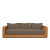 Tahoe Outdoor Patio Acacia Wood Ottoman by Modway