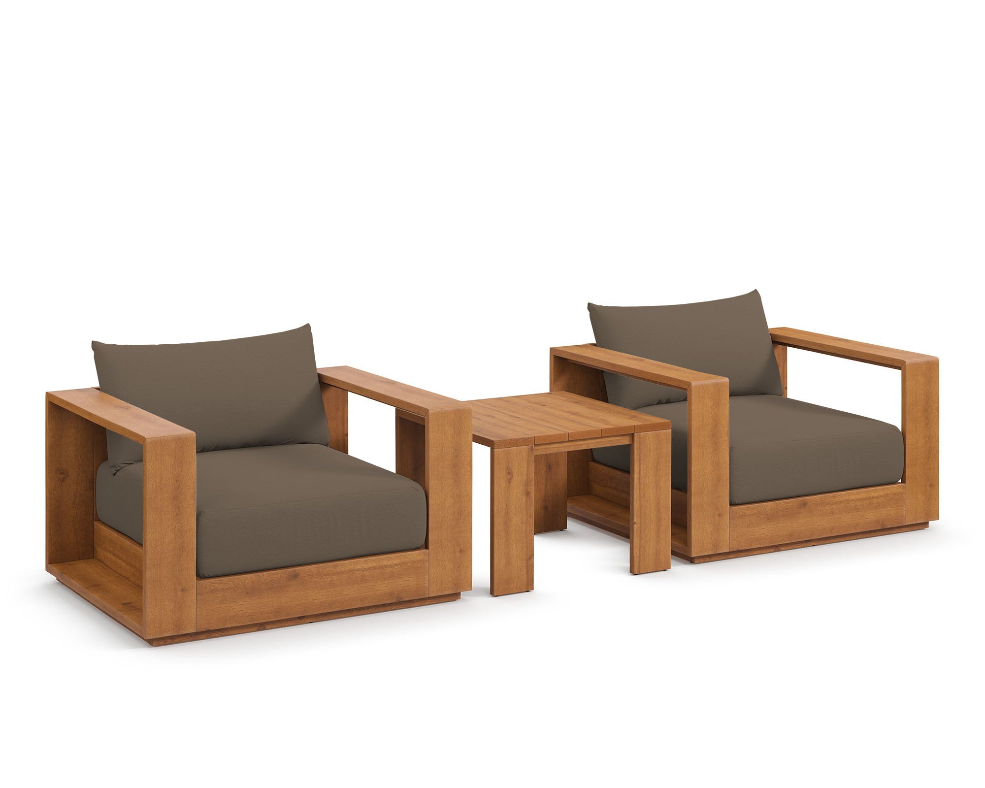 Tahoe 3-Piece Outdoor Patio Acacia Wood Furniture Set by Modway