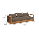 Tahoe 2-Piece Outdoor Patio Acacia Wood Sofa and Coffee Table Set by Modway