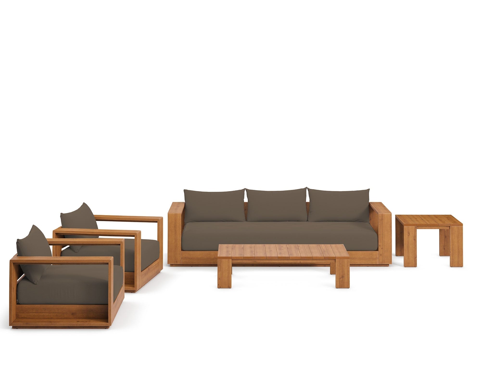 Tahoe 5-Piece Outdoor Patio Acacia Wood Furniture Set by Modway