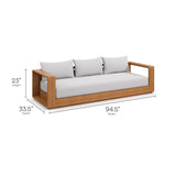 Tahoe 5-Piece Outdoor Patio Acacia Wood Furniture Set by Modway