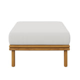 Wren Outdoor Patio Teak Wood Ottoman By Modway