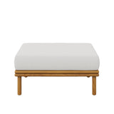 Wren Outdoor Patio Teak Wood Ottoman By Modway