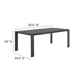 Tahoe Rectangular Outdoor Patio Aluminum Dining Table by Modway
