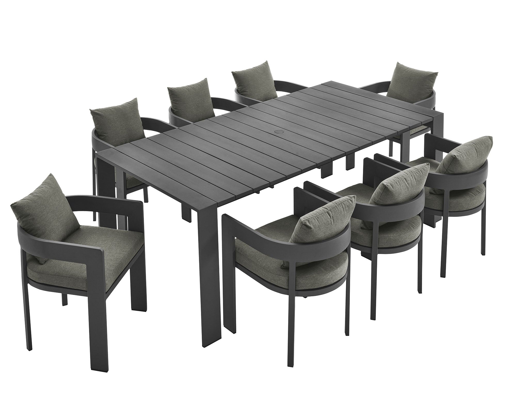 Tahoe 9-Piece Outdoor Patio Aluminum Dining Set by Modway