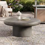 Argos Indoor-Outdoor Patio Concrete Round Coffee Table by Modway