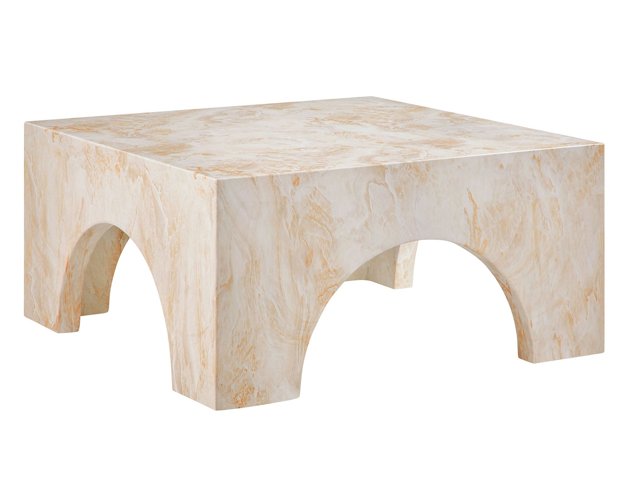 Valen Indoor - Outdoor Patio Arched Concrete Coffee Table by Modway