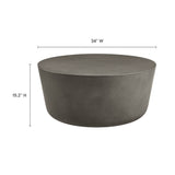 Brion Round Indoor-Outdoor Concrete Coffee Table by Modway