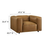 Auren Upholstered Vegan Leather Modular Armchair by Modway