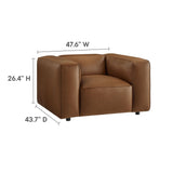 Auren Upholstered Vegan Leather Modular Armchair by Modway