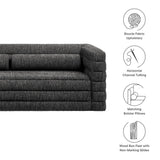 Relle Channel Tufted Boucle Upholstered Sofa by Modway