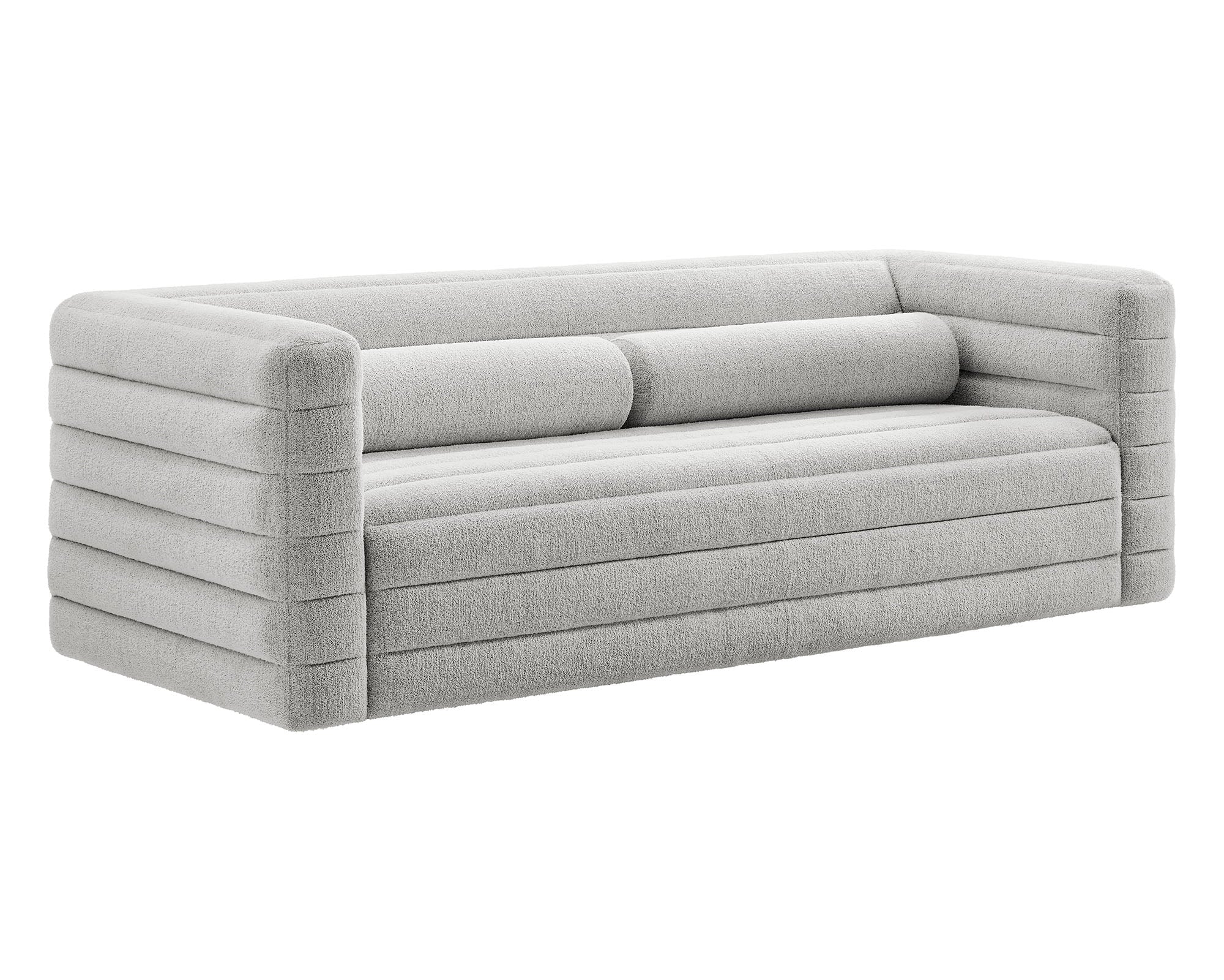 Relle Channel Tufted Boucle Upholstered Sofa by Modway