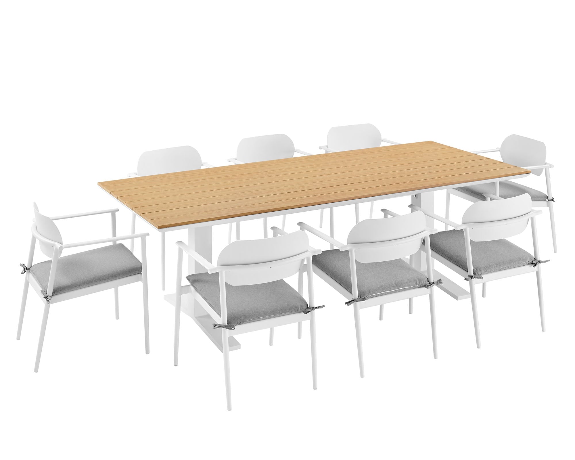 Aeris 9-Piece Outdoor Patio Aluminum Dining Set by Modway