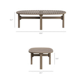 Saratoga Oval Outdoor Patio Teak Wood Coffee Table by Modway