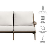 Saratoga Outdoor Patio Teak Wood Loveseat by Modway