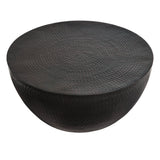 Mella 32 Inch Metal Hammered Coffee Table by Modway