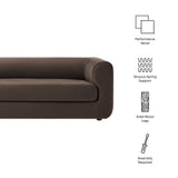 Leif 89" Performance Velvet Upholstered Sofa by Modway