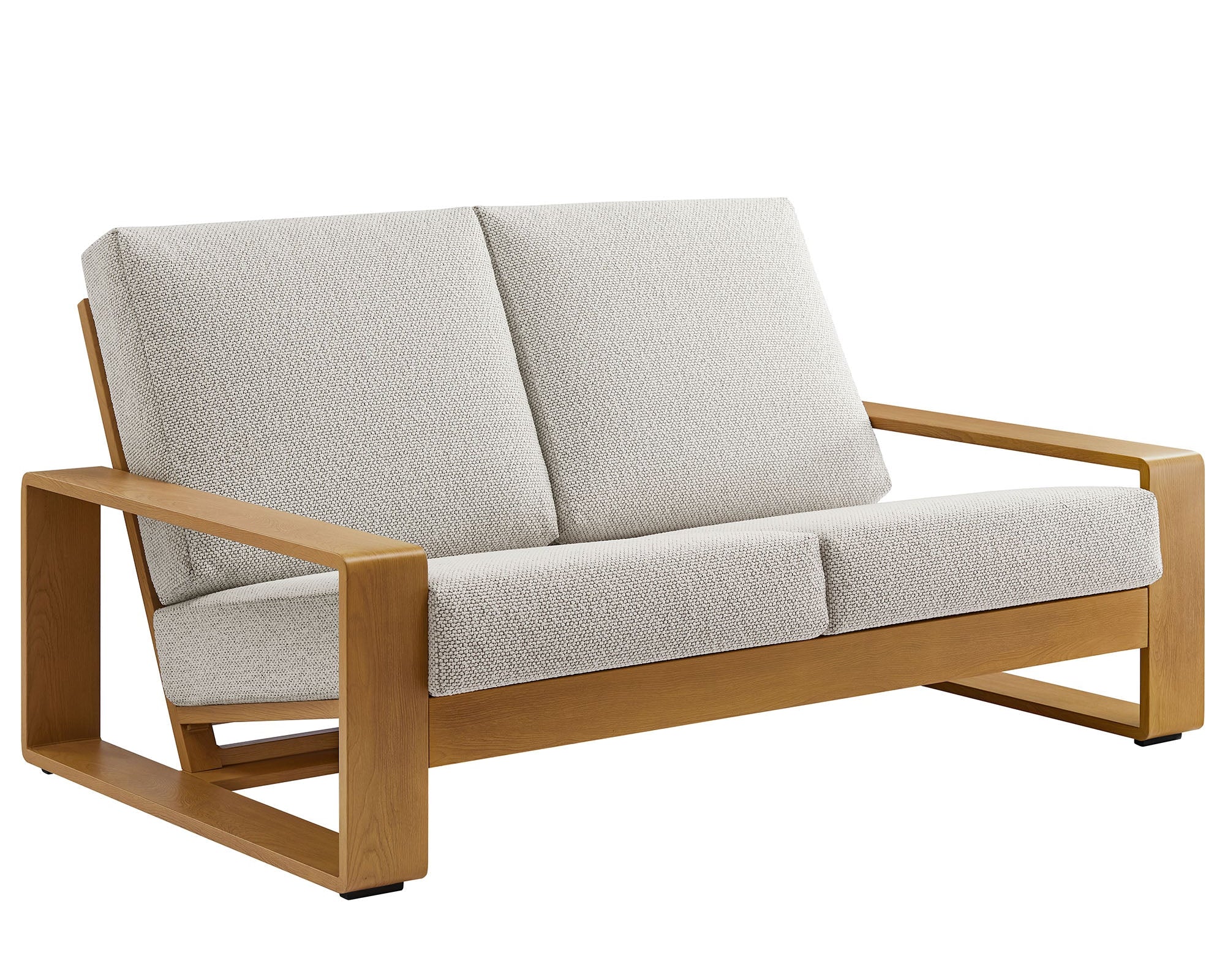 Lirienne Outdoor Patio Aluminum Faux Wood Loveseat by Modway