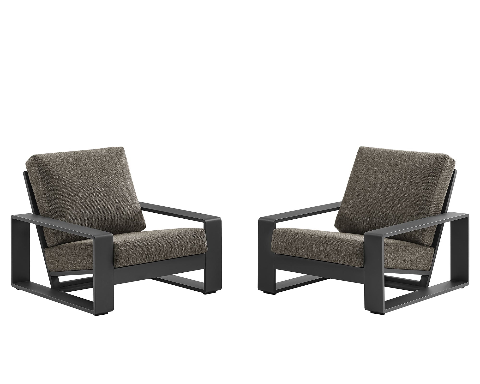 Lirienne Outdoor Patio Aluminum Faux Wood Armchairs Set of 2 by Modway
